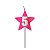 Vela Aniversário estrela Rosa com glitter - Imagem 7