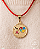 Colar vermelho menina símbolo do autismo banho ouro 18k - Imagem 5