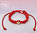 Pulseira Macramê Vermelha com Letra Inicial Semijoias - Imagem 5