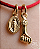 Pulseira Vermelha com Figa e N. Sra das Graças banhada ouro 18k - Imagem 2