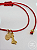 Pulseira Vermelha com Figa e N. Sra das Graças banhada ouro 18k - Imagem 5