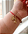 Pulseira Vermelha com Figa e N. Sra das Graças banhada ouro 18k - Imagem 1