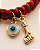 Pulseira Macramê com Figa e Olho Grego banhada Ouro - Imagem 2