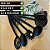 Kit 06 Utensílios De Cozinha Escumadeira Espátula Colher Concha Nylon Não Risca Panela - Imagem 2