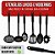 Kit 06 Utensílios De Cozinha Escumadeira Espátula Colher Concha Nylon Não Risca Panela - Imagem 8
