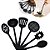 Kit 06 Utensílios De Cozinha Escumadeira Espátula Colher Concha Nylon Não Risca Panela - Imagem 4