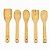 Kit Conjunto De Utensílios Bambu 5 Peças Colher De Pau Artesanal Cozinha Moderna - Imagem 6