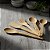 Kit Conjunto De Utensílios Bambu 5 Peças Colher De Pau Artesanal Cozinha Moderna - Imagem 7