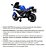 Moto Elétrica Infantil Ninja Esportiva 12v Luz Led Rodinhas Azul 127/220v - Imagem 4