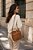 Bolsa Transversal Ombro Bucket Saco Couro Legitimo Evo Marrom Couro - Imagem 7