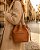 Bolsa Transversal Ombro Bucket Saco Couro Legitimo Evo Marrom Couro - Imagem 2