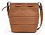 Bolsa Transversal Ombro Bucket Saco Couro Legitimo Evo Marrom Couro - Imagem 9