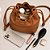 Bolsa Transversal Ombro Bucket Saco Couro Legitimo Evo Marrom Couro - Imagem 3