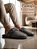 Pantufa Masculina Couro Original Lã Premium Solado Borracha Antiderrapante - Imagem 6