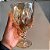 Conjunto 06 Taças Copo Diamond Dourado Ambar 260ml Luxo Jogo De Taças Suco Vinho Mesa Posta Elegante - Imagem 9