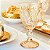 Conjunto 06 Taças Copo Diamond Dourado Ambar 260ml Luxo Jogo De Taças Suco Vinho Mesa Posta Elegante - Imagem 5