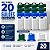 Galão Bombona Plástico 5 Litros Kit 20 Unidades Verde Azul Ou Banco Ideal para Água e Produtos Limpeza - Imagem 1