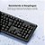Teclado E Mouse Usb Sem Fio P/ Escritório Pc Notebook Jogos Preto - Imagem 5