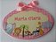 Placa Bichinhos e Nome da Bebê - rosa - Imagem 1