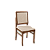 Cadeira Maciça Estofada Dallin - Castanho - Imagem 1