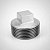 PLUG GALVANIZADO ROSCA MACHO BSP CLASSE 150 - Imagem 1