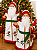 Papai Noel Decorativo com cajado e cardeal em pé 60 cm - Imagem 4