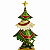 Árvore de Natal decorativa em metal com madreperola 63,5cm - Imagem 1