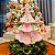 Árvore de Natal decorativa em tecido bordada 65 cm - Imagem 1