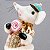 Ratinho Decorativo em Tecido Bordado 50 cm - Imagem 2