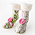 Par de Botas Decorativas de Salto em Tecido Bordado 20 cm - Imagem 1