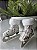 Par de Mini Patins Decorativos em Tecido Bordado 11 cm - Imagem 2