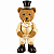 Urso Decorativo em Tecido Bordado 60 cm - Imagem 1