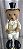 Urso Decorativo em Tecido Bordado 60 cm - Imagem 1