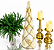 Árvore Decorativa em Tecido Bordado 56 cm - Imagem 2