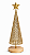 Árvore Decorativa em Metal Dourado com Base de Madeira 60 cm - Imagem 1
