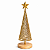 Árvore Decorativa em Metal Dourado com Base de Madeira 60 cm - Imagem 1
