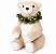Urso Decorativo Sentado de Sisal Bege 33 cm - Imagem 1