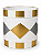Kit de Tambor Decorativo em Metal Branco, Dourado e Prata - 3 Tamanhos/Unidades - Imagem 3
