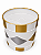 Kit de Tambor Decorativo em Metal Branco, Dourado e Prata - 3 Tamanhos/Unidades - Imagem 2