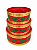 Kit de Tambor Decorativo em Metal Vermelho e Verde – 3 Peças - Imagem 3