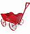 Carrinho Decorativo Vintage Retrô em Metal Vermelho 20 cm - Imagem 3
