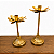 Castiçal Flor Dourado em Metal 24 cm - Imagem 2