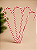 Kit com 2 Bengalas Decorativas Natalinas Vermelha e Branca 27 cm - Imagem 1