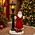 Papai Noel com Poste Iluminado em Resina 38 cm | Iluminação LED a Pilha - Imagem 2