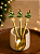Kit com 6 Colheres de Natal em Metal Dourado Árvore de Natal e Papai Noel 11 cm - Imagem 2