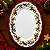 Travessa Oval em Melamina com Azevinhos Natalinos – 35 x 26 cm - Imagem 1