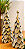Árvore Decorativa em Metal Fosco Prata e Dourado – 52 cm - Imagem 1