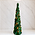 Árvore de Natal Decorativa em Resina 48 cm com Folhas Verdes e Pinhas Douradas - Imagem 1