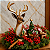 Rena Majestosa Sentada em Resina 80 cm com Árvore de Natal Decorada - Imagem 2