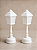 Poste Decorativo Branco com LED 17 cm | Poste Iluminado em Plástico Estilo Clássico | Vila Natalina ou Halloween Premium | Delicare Home - Imagem 1